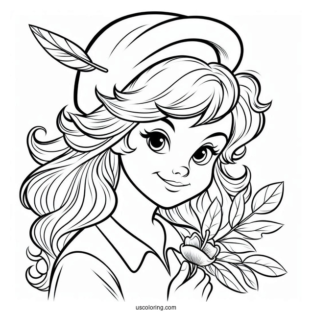 Easy Wendy Darling Coloring Sheet