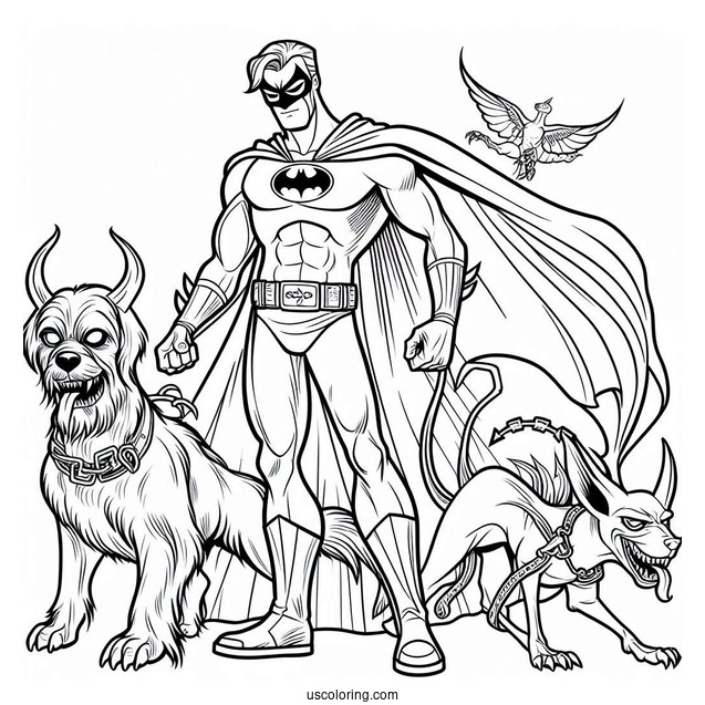 The Phantom With Devil Dog Coloring Sheet