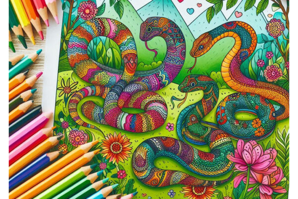 snake coloring pages featured image
