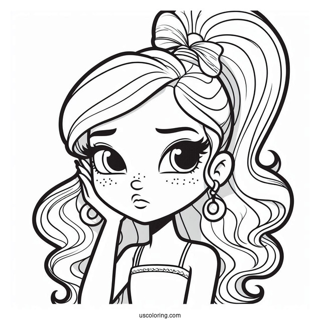 Polly Pocket Coloring Page Of Skeptical Gwen Grande