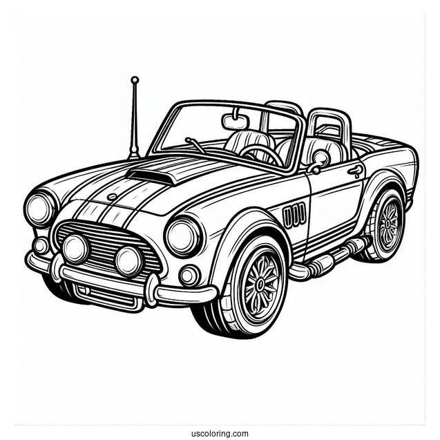 Barbie Car Coloring Sheet