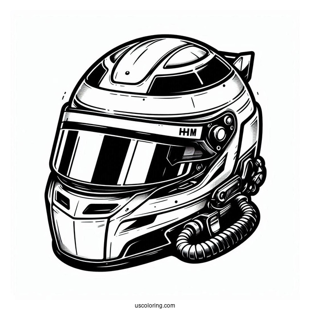 F1 Coloring Page Of HJC RPHA 1N Helmet
