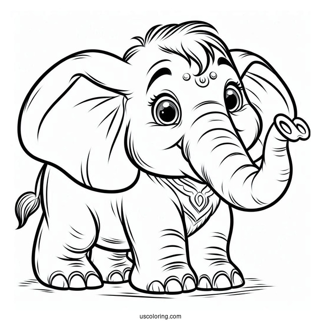Tantor Elephant From Tarzan Coloring Page