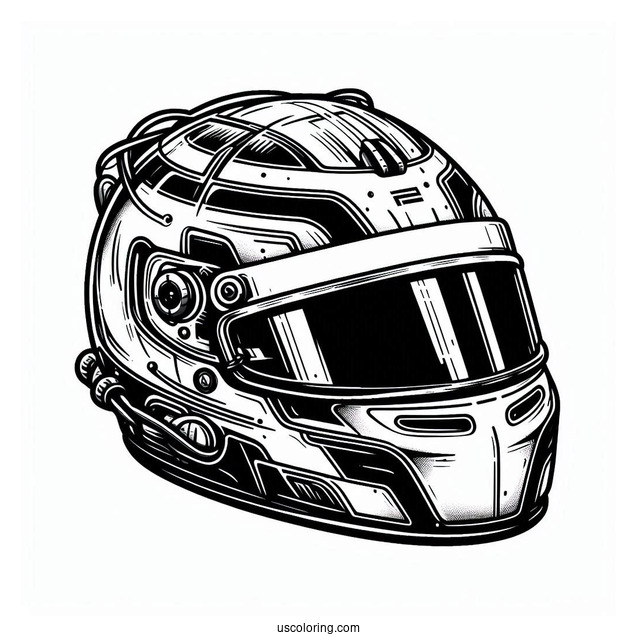 F1 Coloring Page Of HJC RPHA 1N Helmet