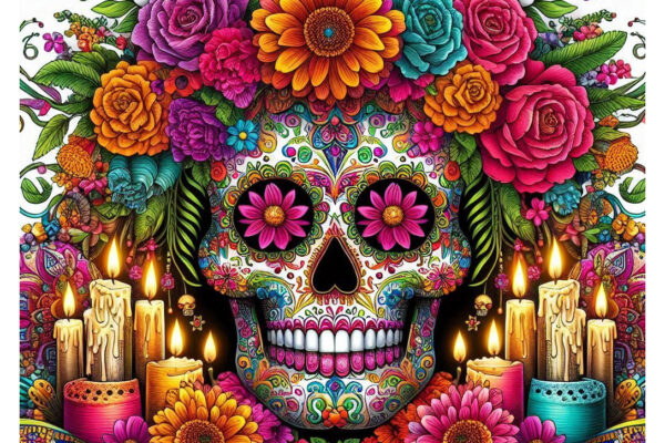 sugar skulls coloring pages featured image