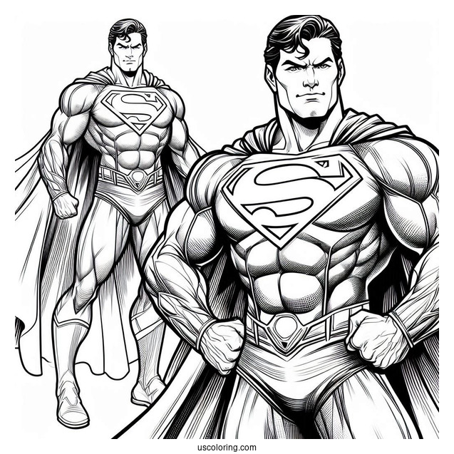 Man Of Steel Superman Coloring Sheet