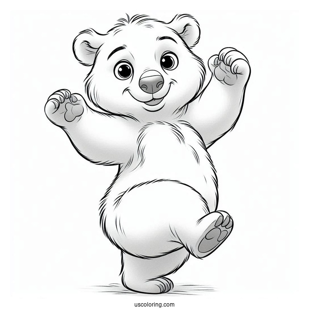 Baloo Bear Coloring Page From Jungle Book Dancing