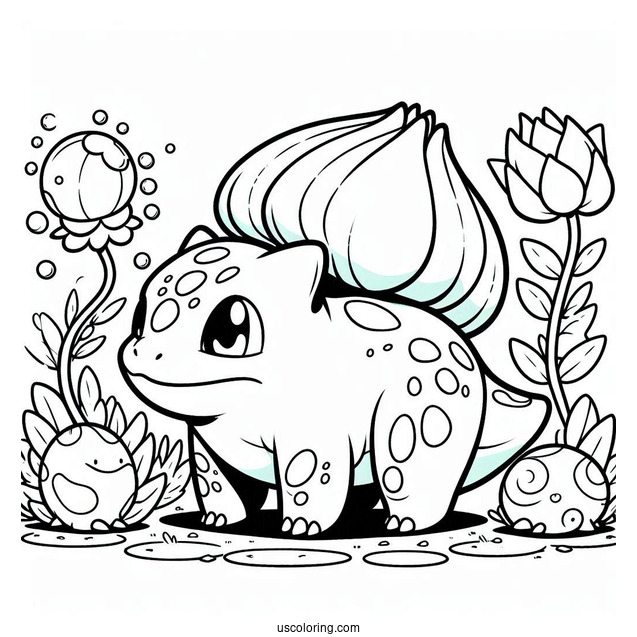 Evolution Bulbasaur Coloring Page