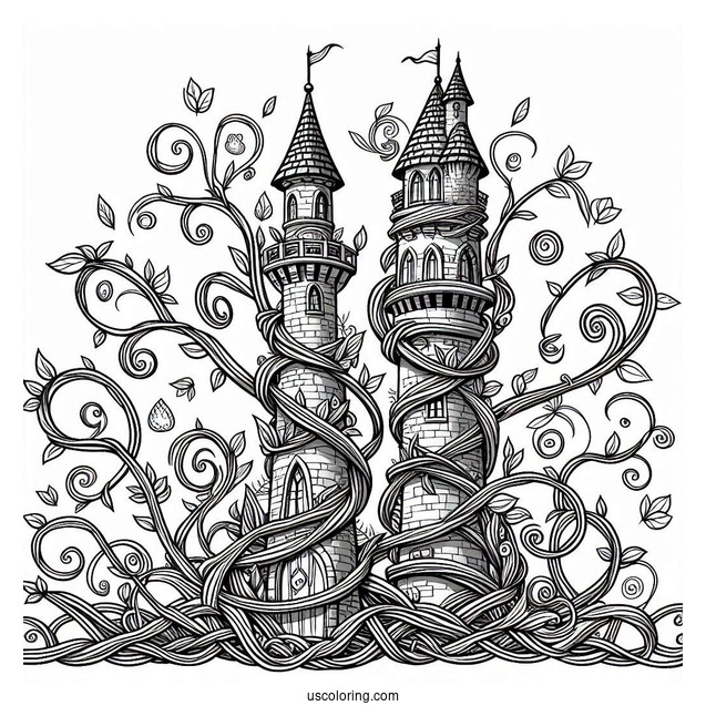 Tower From Tangled Coloring Page