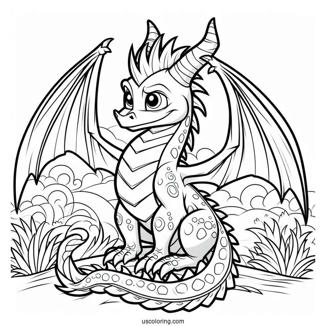 Spyro the Dragon Coloring Page