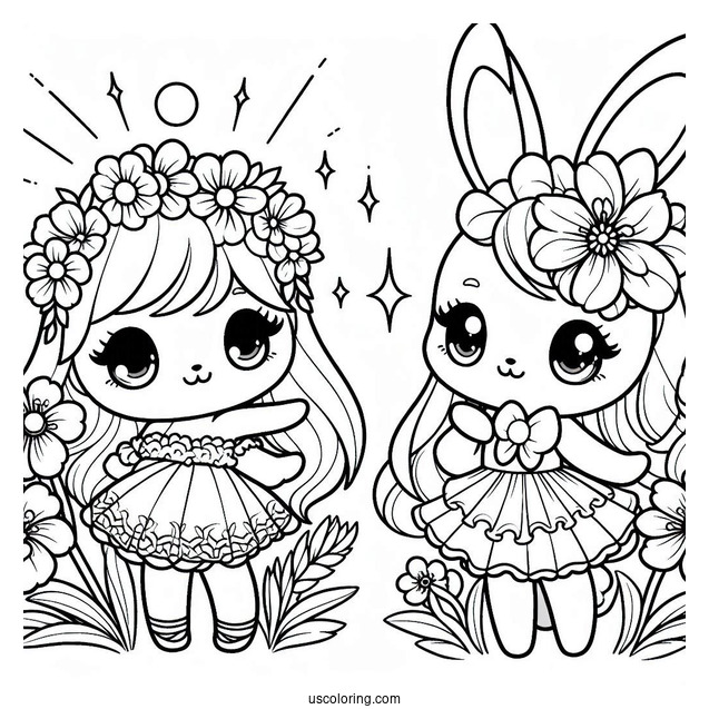Sunny Bunnies Coloring Page Iris And Shiny