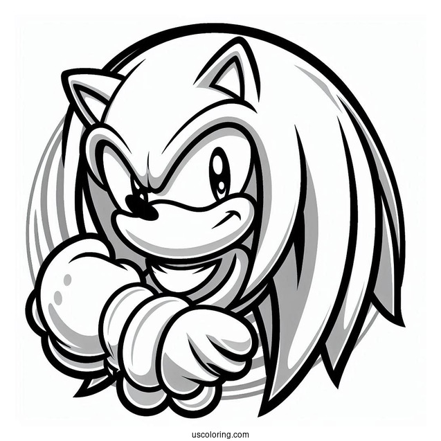 Coloring Page Of Knuckles
