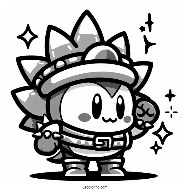Brawl Stars Coloring Page Of Kawaii Spike