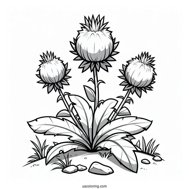 Homing Thistle To Color