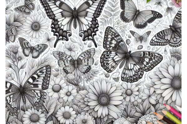 butterfly coloring pages featured image