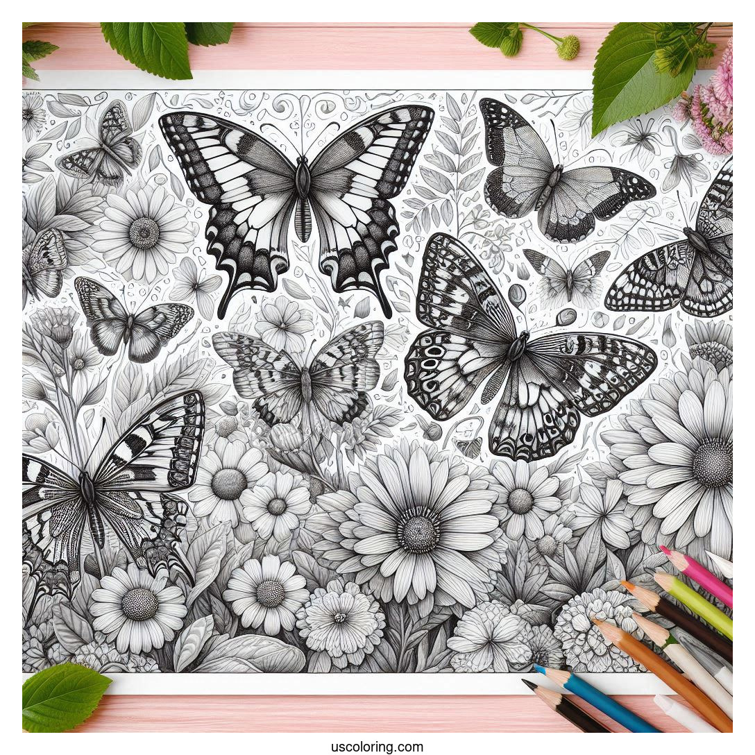 butterfly coloring pages featured image