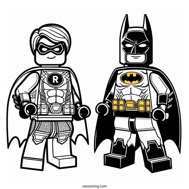 Lego Batman And Lego Robin Coloring