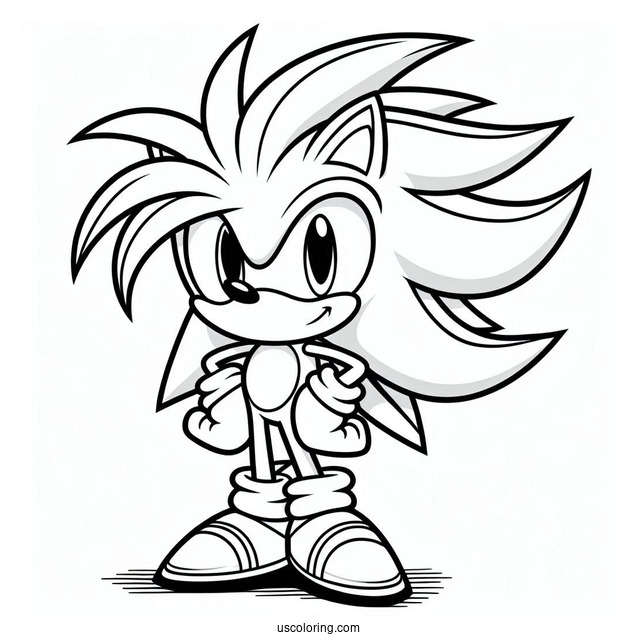 Detailed Outline Of Silver the Hedgehog