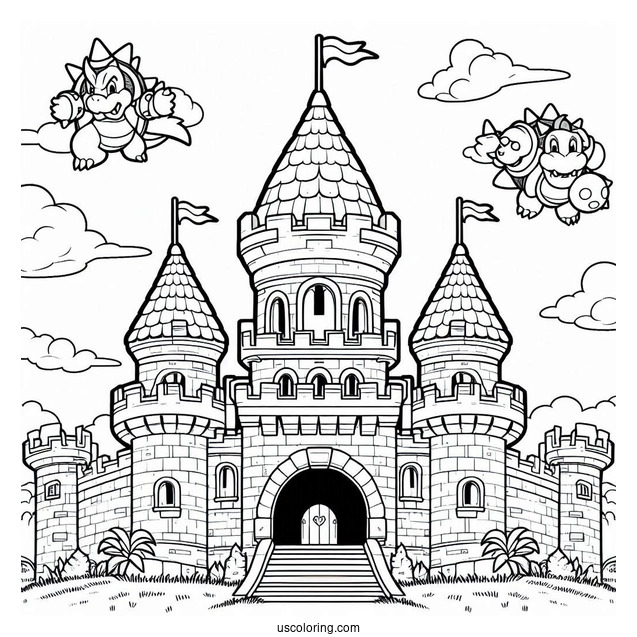 Bowsers Castle To Color