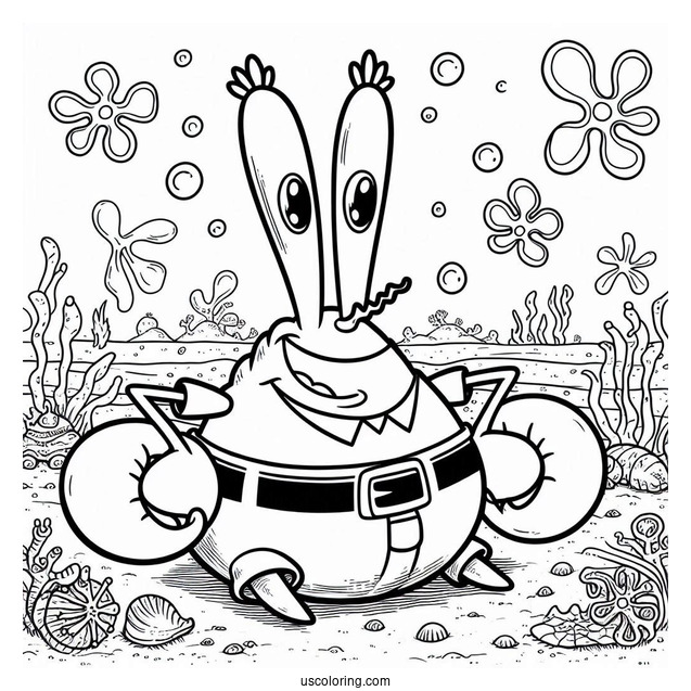 Mr Krabs Coloring Picture