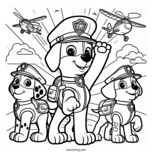 Mighty Pups Super Paws Coloring Sheet
