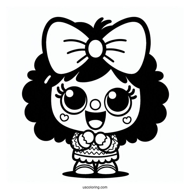 Kawaii Zoe Coloring Sheet