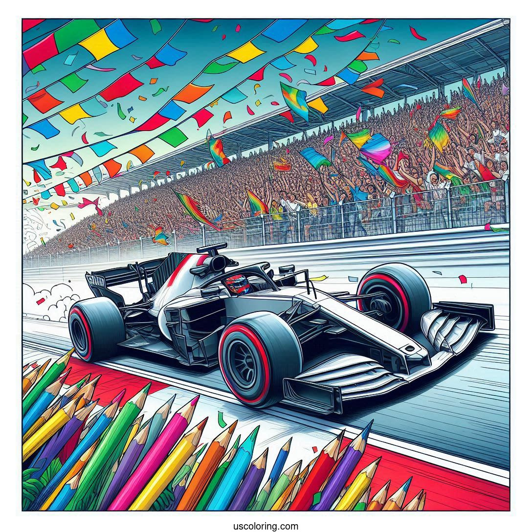 F1 Coloring Pages Featured Image