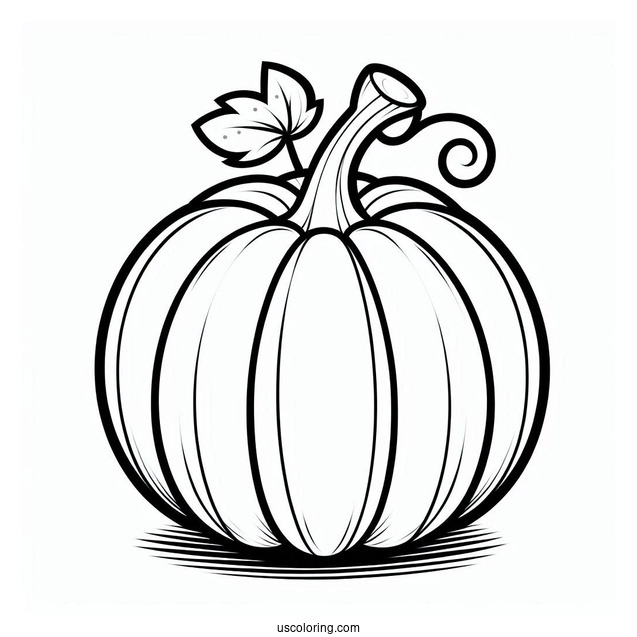 Easy Pumpkin Outline Palace Pets Coloring Page For Preschoolers