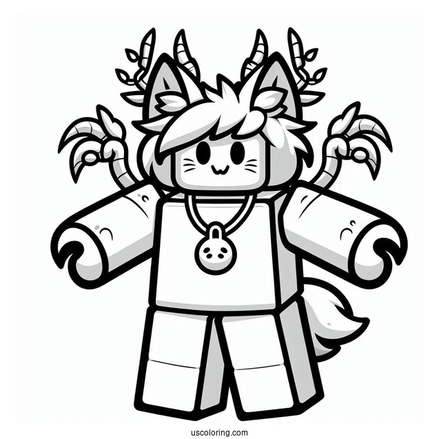 Roblox Pet Simulator Coloring Page Easy