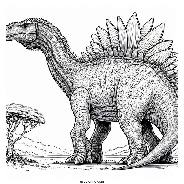 Majestic Dreadnoughtus Coloring Page