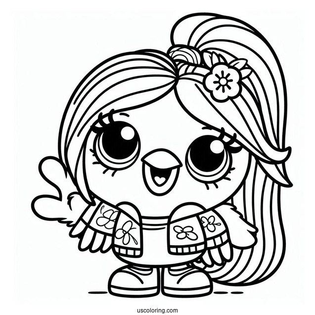 Kawaii Zoe Coloring Sheet