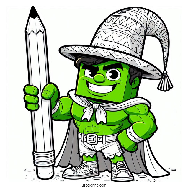 Hulk With The Avengers Coloring Sheet