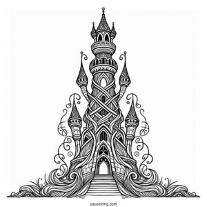 Tower From Tangled Coloring Page
