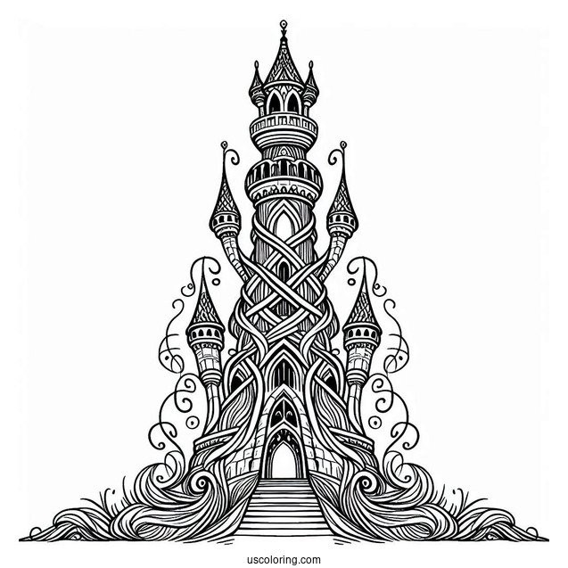 Tower From Tangled Coloring Page
