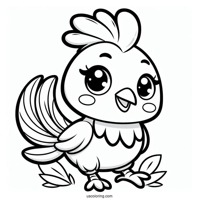 KickinChicken From Smiling Critters Coloring Page