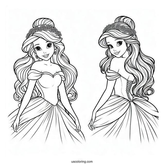Human Ariel In Gown