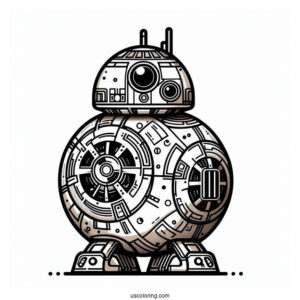 BB8 Star Wars Robot Coloring Page