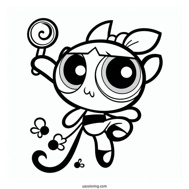 Coloring Page Of Mojo Monkey From Powerpuff Girls