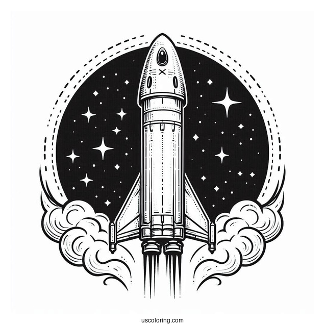 SpaceX Dragon Capsule Coloring Page