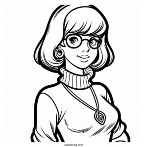 Velma From Scooby-Doo Coloring Picture