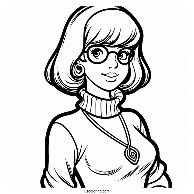 Velma From Scooby-Doo Coloring Picture