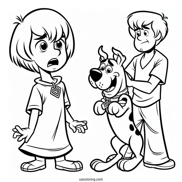Scared Scooby-Doo Being Held By Shaggy