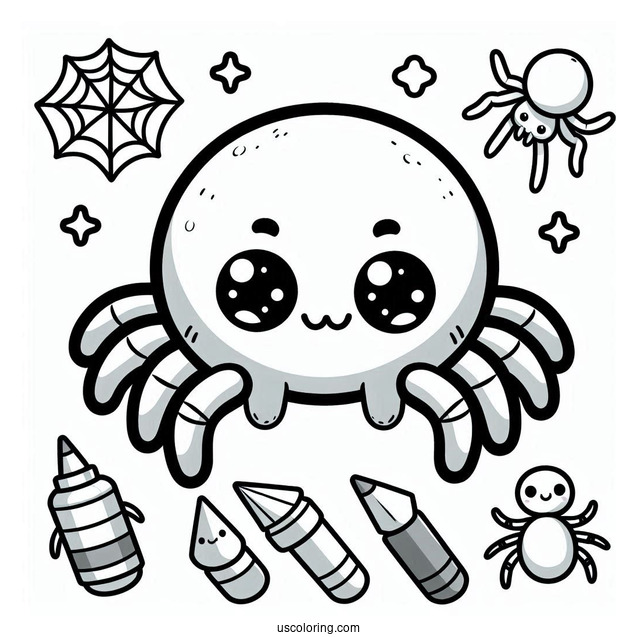 Cute Cartoon Coloring Sheet For Kids