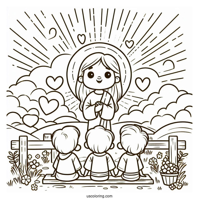 I Love Jesus Coloring Page For Sunday School