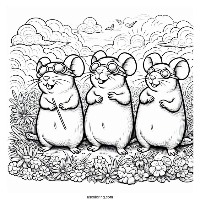 Three Blind Mice From Shrek To Color