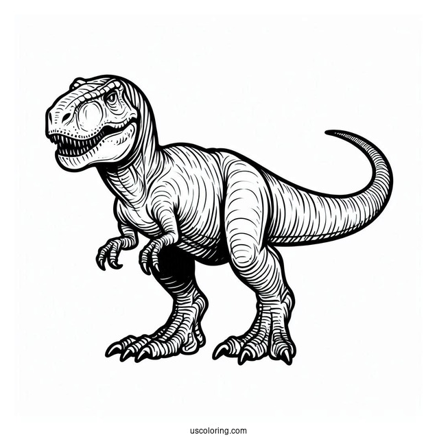 T-Rex With Large Claws To Color