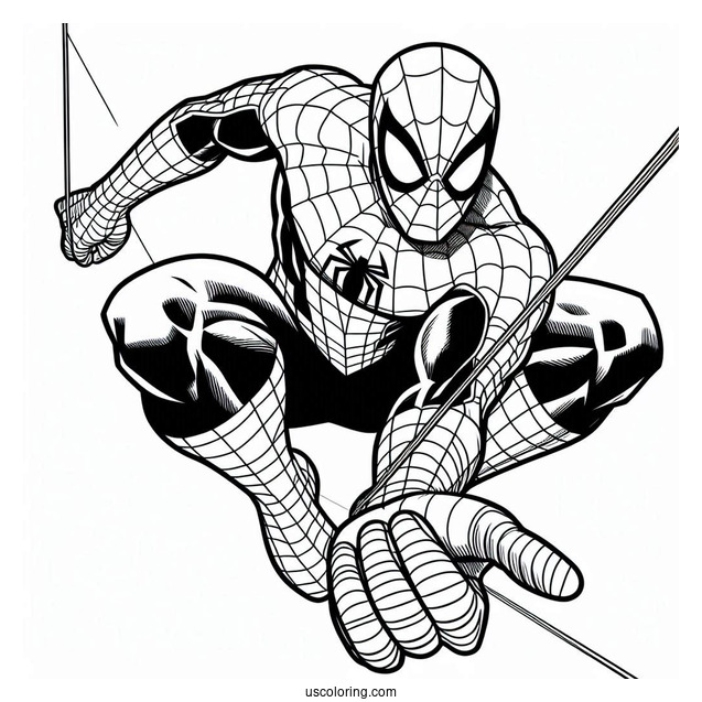 Easy Spider-Man Coloring For Kids