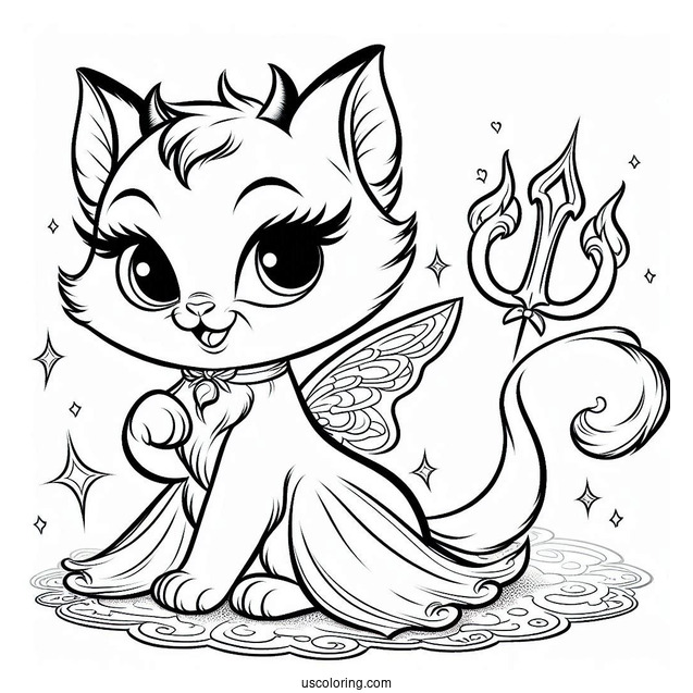 Coloring Page Of Lucifer The Cat From Cinderella