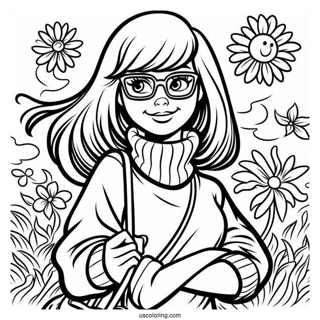 Velma From Scooby-Doo Coloring Picture