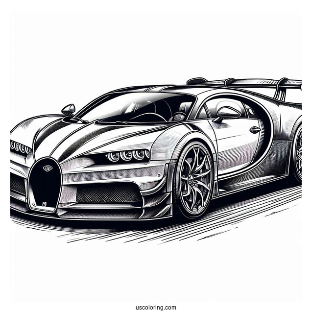 Bugatti Coloring Page Vision Gran Turismo At The Beach